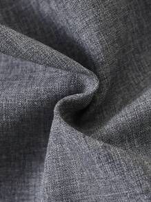 SHEIN Leap Crew 2入組少年休閒格子襯衫和短褲,柔軟透氣舒適,適用於春夏季節,時尚簡約 - 灰色 - 查看 4