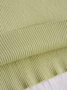 SHEIN Unity พลัสไซส์ เสื้อถัก สีพื้น - สีเทา - ดู 5