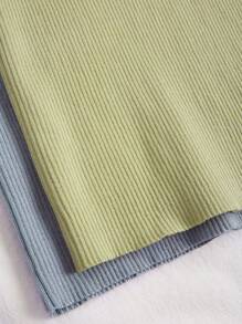 SHEIN Unity พลัสไซส์ เสื้อถัก สีพื้น - สีเทา - ดู 4