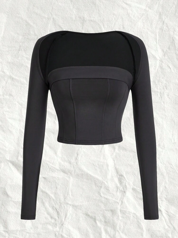 Women's Cropped Shrug Top And Tube Top