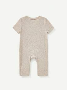 Cozy Pixies Newborn Baby Boys' Cartoon Animal Pattern Round Neck Short Sleeve Jumpsuit And Shorts Set - Green - View 2