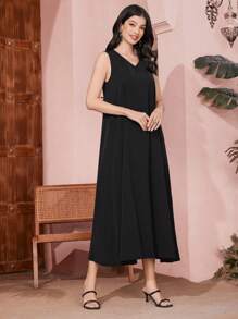 Modelyn Women's Floral Printed Arabic Style Two Pieces Dress Set - Black - View 4