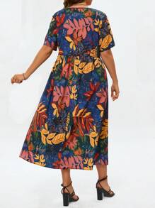 EMERY ROSE Kích thước lớn Thực vật In Đầm - Nhiều màu - Xem 2