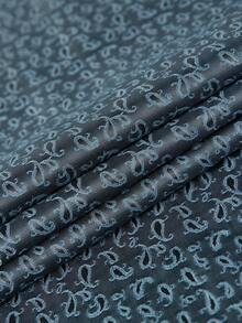 Men's Jacquard Long Sleeve Shirt - Navy Blue - View 8