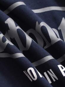 DAZY Camiseta de manga corta con estampado de letras para hombres, vuelta al colegio en verano, camisetas gráficas