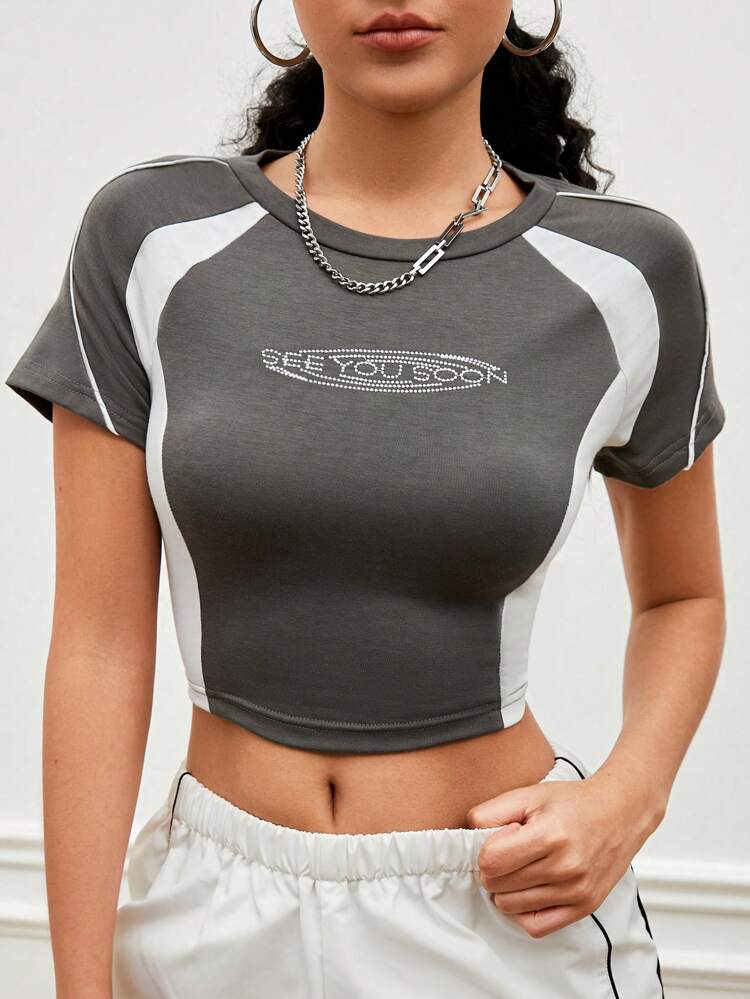 Women's Shortened Sporty Moto T-Shirt