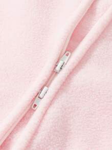 Cozy Pixies 1 套舒适小熊心刺绣柔软舒适无袖婴儿睡袋和 1 个头带，适合情人节爱心情人节 - 淺粉色 - 查看 6