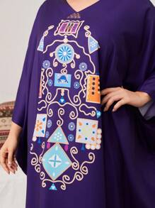 Al Najma Baju Arab Ukuran Plus Bunga Modest - MultiWarna - View 6