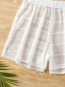 SHEIN Swim 2入組女士前綁帶套裙