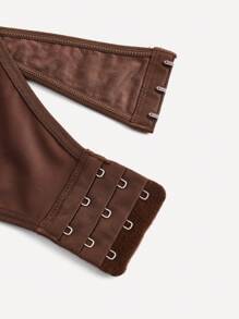 SHAPORA 女性無袖純色緊身連體背心衣 - 棕色 - 查看 6