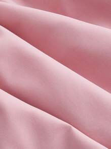 SHEIN MOD Pink Solid Color Back Bow Tie Decor Ladies' Dress