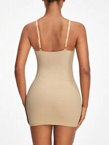 Women's Solid Color Slimming Bodycon Dress With Spaghetti Straps