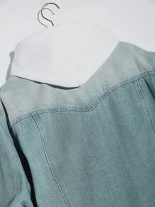 Manfinity Homme Men's Gradient Casual Denim Shirt - Blue - View 6