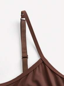 Ladies' Hollow Out Waist Strapless Bodysuit For Shaping - Brown - View 8