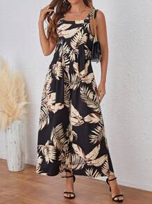 SHEIN LUNE 女士印花無袖連身褲 - 彩色 - 查看 1