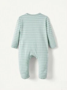 Cozy Pixies 2pcs Newborn Baby Boy Cartoon Pattern Round Neck Long Sleeve Romper And Pants Set Matching Set