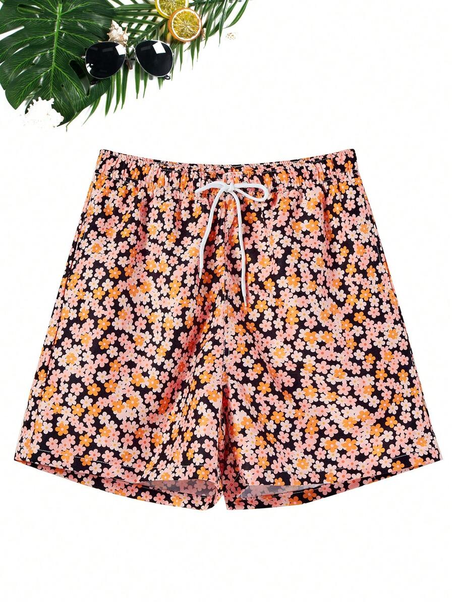 Surfspeed Men's Floral Printed Beach Shorts - Multicolor - View 1