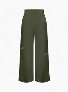 Pantalones informales de pierna ancha de moda para mujer