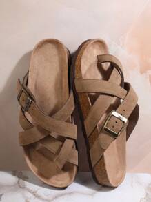 SHUZIA 女士平底凉鞋夏季鞋春季鞋春假鞋复活节度假鞋休闲鞋沙滩鞋母亲节礼物 - 卡其色 - 查看 5