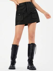 Forever 21 Black Leather Mini Skirt - Black - View 1
