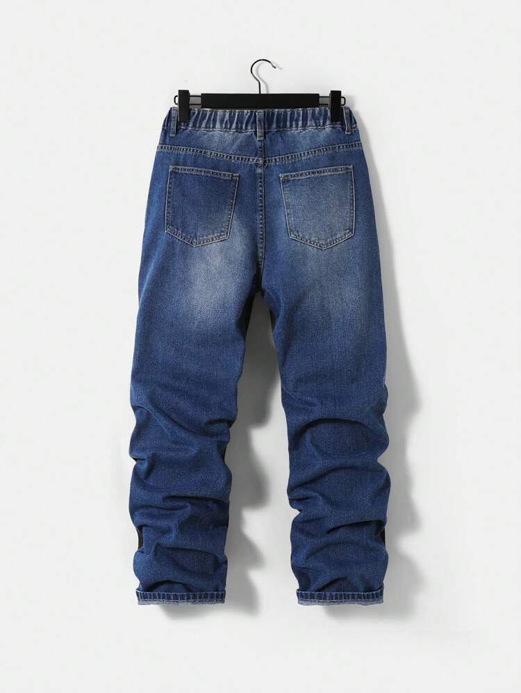 Teen Boys' Casual Mid-Rise Straight Jeans