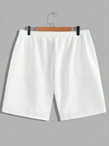 Manfinity Hypemode 男士加大尺碼束腰短褲,帶斜口袋 - 彩色 - 查看 12