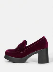 SheIn MOD Zapatos De Tacón De Moda Para Mujer - Rojo - Ver 2