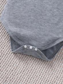 SHEIN Vintaside Kids 春夏款嬰幼兒3入組三色連身衣，日常休閒可愛，適合戶外、假期穿著 - 彩色 - 查看 6