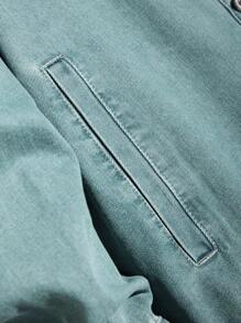 Manfinity Homme Men's Gradient Casual Denim Shirt - Blue - View 5