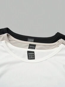 SHEIN Essnce 女式褶皺側邊肋紋坦克上衣 - 彩色 - 查看 6