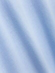 SHEIN Leap Crew Teen Boy Leisure Simple Front Print Los Angeles Short Sleeve T-Shirt And Sports Shorts Knitted Two-Piece Set, Spring And Summer - Baby Blue - View 4