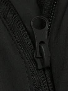 男友风男士拉链口袋侧工装裤 - 黑色 - 查看 4