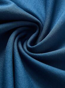 SHEIN Teen Girl dệt kim cổ vuông thông thường cho mùa hè để mặc hàng ngày - Màu xanh ngọc - Xem 3