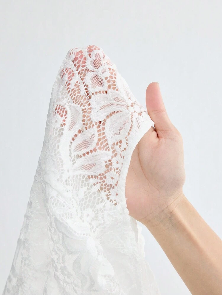 Sweetheart Neck Lace Bodysuit Workwear