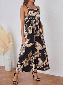 SHEIN LUNE 女士印花無袖連身褲 - 彩色 - 查看 6