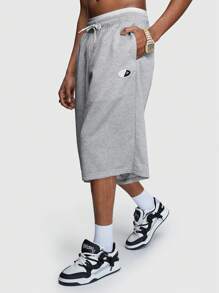 ROMWE MEN Street Life Men's Classic Retro 3/4 Pants Knee-Length Shorts, Suitable For Spring And Summer, School - Grey - View 3