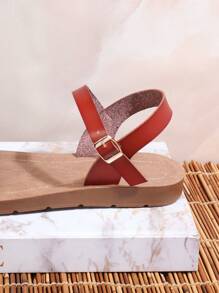 SHUZIA Ladies' Brown Casual Flat Sandals