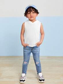 Boys' (Little) Street Style Cute Outdoor Stretch Jeans - Medium Wash - View 3