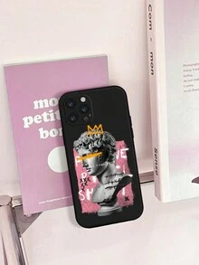 VRSO 皇冠david造型雕塑塗黑手機殼,適用於iphone12 13 14系列和其他矽膠外殼保護殼 - 彩色 - 查看 3