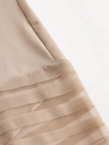 SHAPORA 女性條紋收腹褲 - 卡其色 - 查看 9