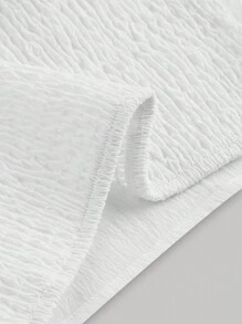 SHEIN MOD 白色修身抹胸外套 - 白色 - 查看 4