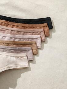 NudeFit 女士无缝纯色性感内衣（7件/套） - 彩色 - 查看 5