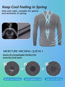 Nam Đồ họa Chữ cái Tay Raglan Áo thun thể thao Quần áo tập thể hình Nam Cơ bản T Áo sơ mi - Xám - Xem 7