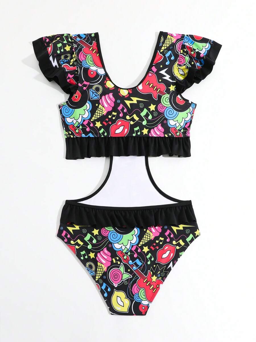 Mädchen Badeanzug Langarm Mit UV-Schutz 50+ - Rosa Ballerina Rashguard