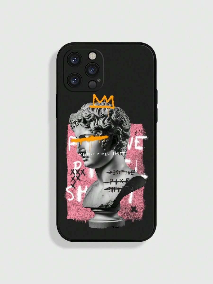 VRSO 皇冠david造型雕塑塗黑手機殼,適用於iphone12 13 14系列和其他矽膠外殼保護殼 - 彩色 - 查看 1