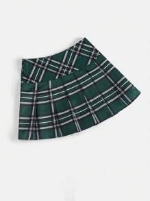 Muchica 女用格子百褶裙,學院風