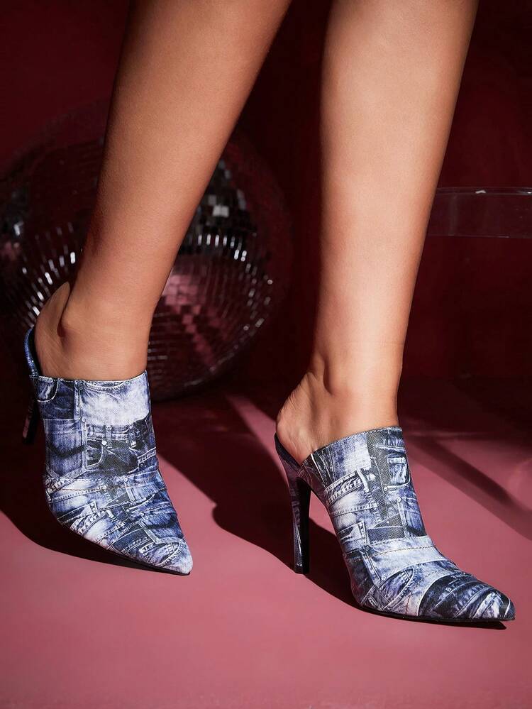 Women'S Fashion High Heel Mules