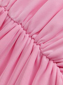 SHEIN ICON 3pcs Lưới Nhiều lớp Váy Với Rong biển Tua trang trí Và Xù Hoa Sen ( Đóng gói Của 3 ) , Váy , Mùa Xuân , Liên hoan âm nhạc Lễ hội , Thích hợp Cho mùa hè - Nhiều màu - Xem 9