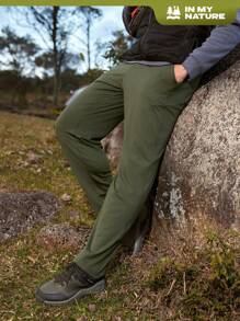 SHEIN In My Nature Men's Solid Color Outdoor Pants With Pockets
