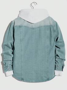 Manfinity Homme Men's Gradient Casual Denim Shirt - Blue - View 2